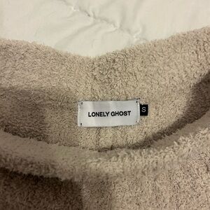 Lonely Ghost Cozy white/  Tan Sweater shorts